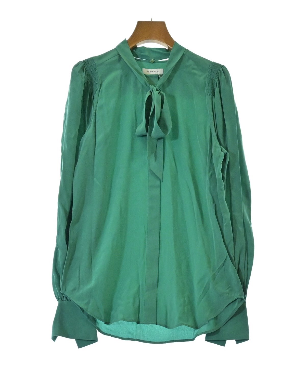 EQUIPMENT（エキプモン）カジュアルシャツ 緑 サイズ:S レディース
