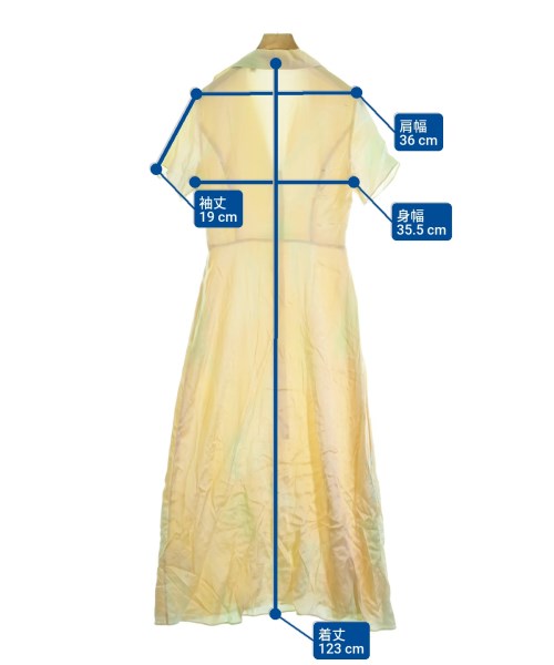 EQUIPMENT（エキプモン）ワンピース 黄 サイズ:2(M位) レディース/2200631158271
