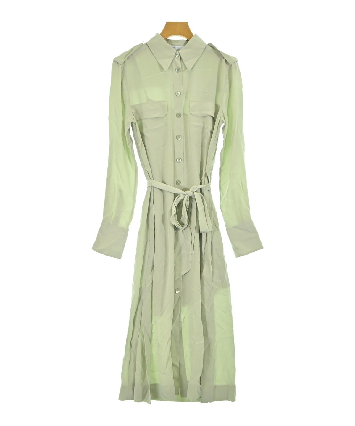 EQUIPMENT エキプモン ワンピース レディース 【古着】【中古】 EQUIPMENT（エキプモン）ワンピース 緑 サイズ:XS レディース