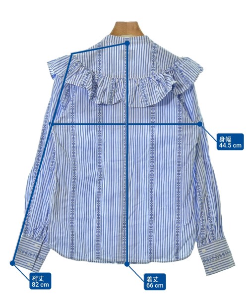 CLAUDIE PIERLOT（クローディーピエルロ）ブラウス 青 サイズ:36(S位) レディース/2200716419136