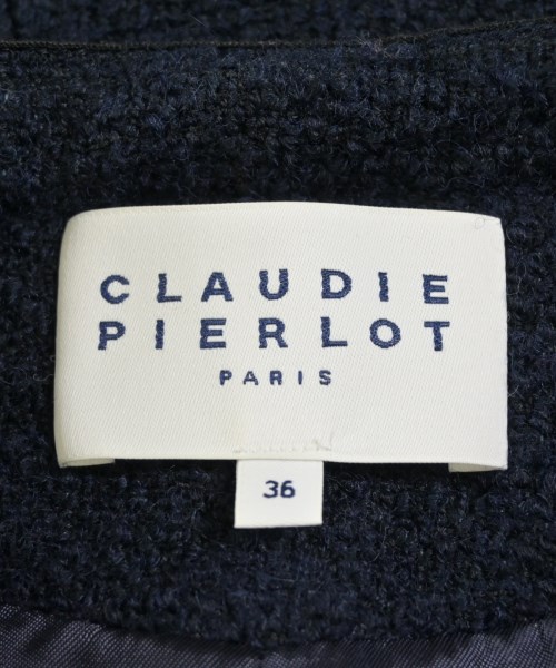 CLAUDIE PIERLOT（クローディーピエルロ）ノーカラージャケット 紺 サイズ:36(S位) レディース/2200735823051