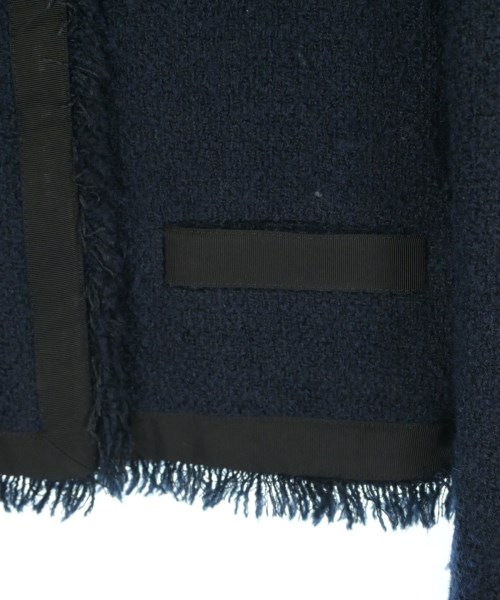 CLAUDIE PIERLOT（クローディーピエルロ）ノーカラージャケット 紺 サイズ:36(S位) レディース/2200735823051