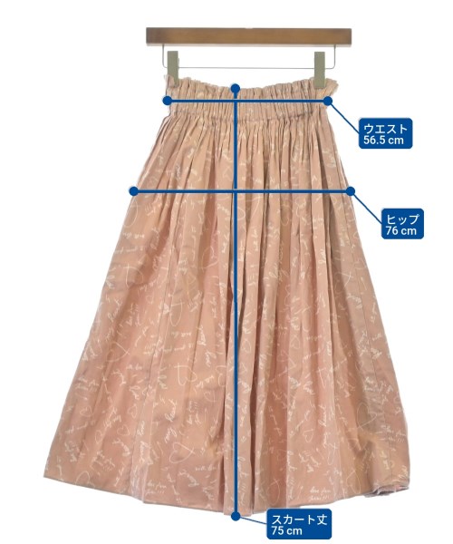 Agnes b.（アニエスベー）ロング・マキシ丈スカート ピンク サイズ:36(S位) レディース/2200622394060