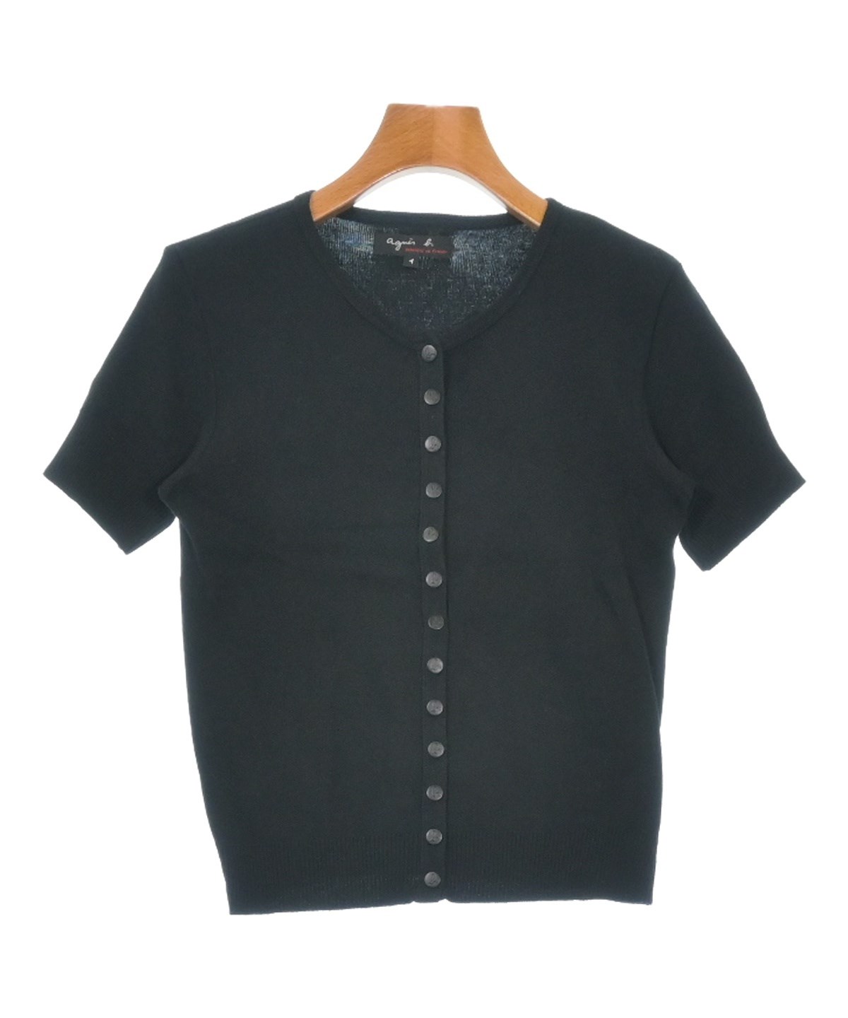 Agnes b.（アニエスベー）カーディガン 黒 サイズ:1(S位) レディース