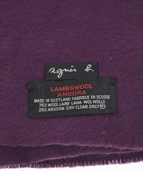 Agnes b.（アニエスベー）マフラー 紫 サイズ:- レディース/2200622568058