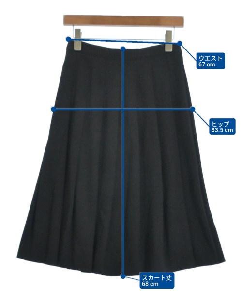 Agnes b.（アニエスベー）ひざ丈スカート 黒 サイズ:34(XS位) レディース/2200623641118