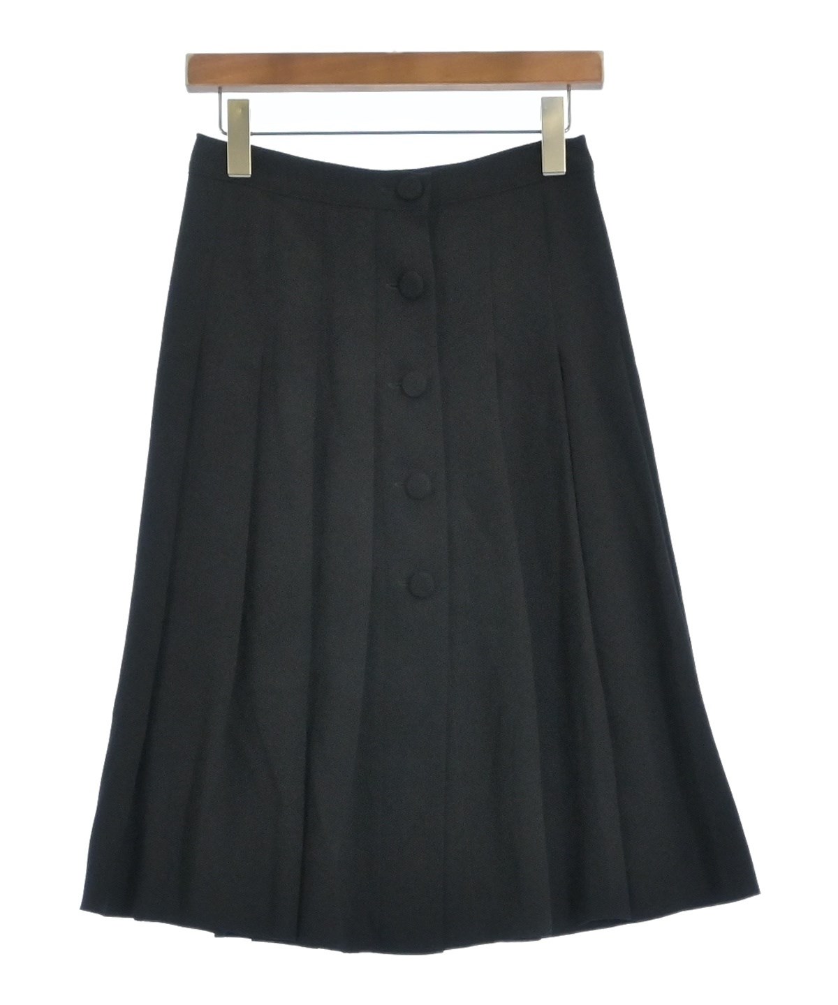 Agnes b.（アニエスベー）ひざ丈スカート 黒 サイズ:34(XS位