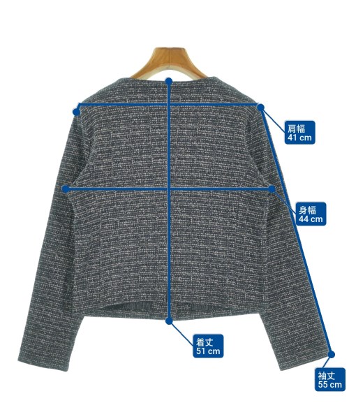 Agnes b.（アニエスベー）ノーカラージャケット 紺 サイズ:2(M位) レディース/2200636763050