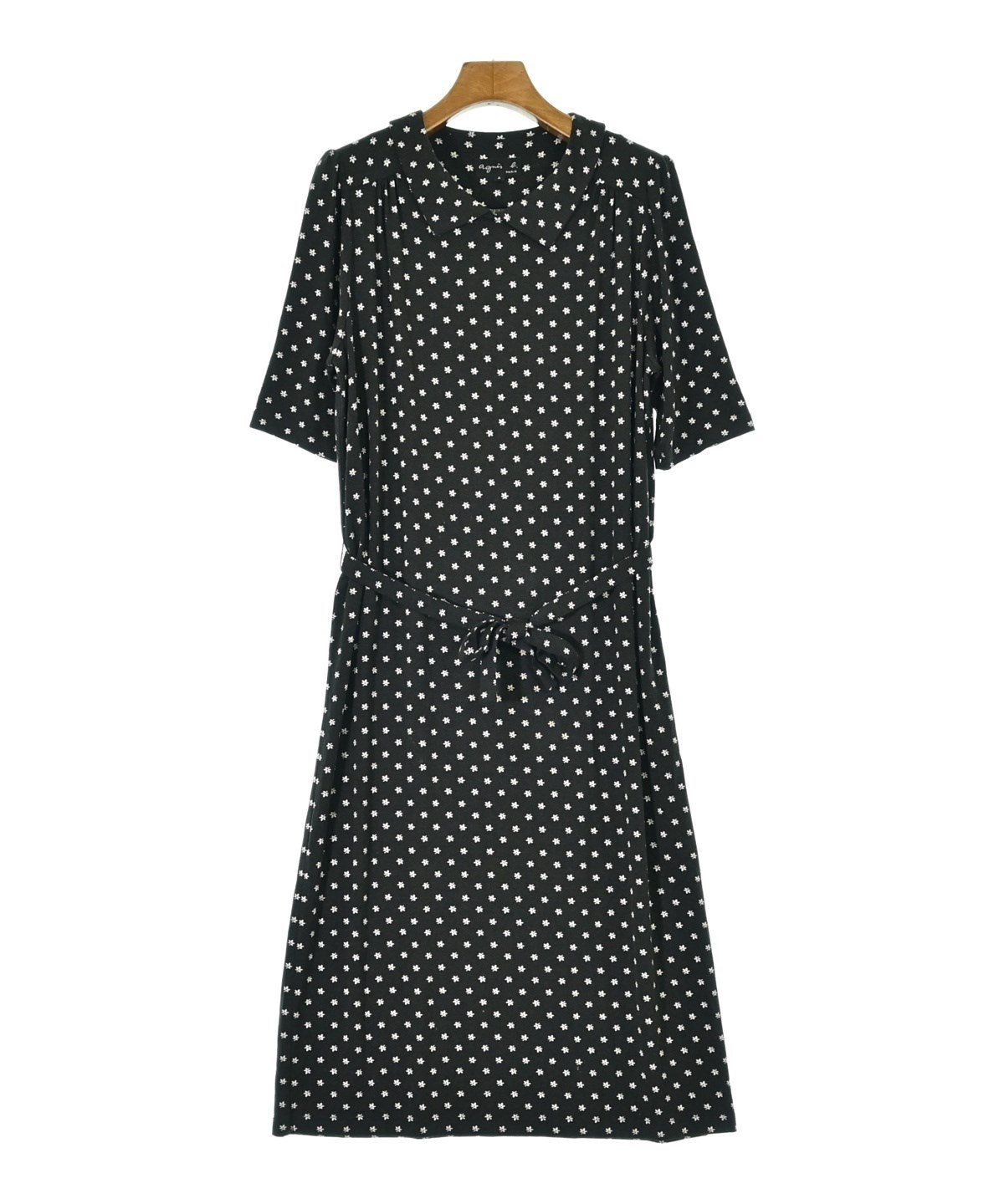 [本日限定][新品] agnes b. アニエスベー　丸襟ワンピース　黒　M agnes b.｜ニューアニエスベークラシックワンピース | Rakuten