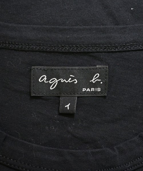 Agnes b.（アニエスベー）Tシャツ・カットソー 黒 サイズ:1(S位) レディース/2200676830019