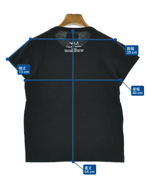 Agnes b.（アニエスベー）Tシャツ・カットソー 黒 サイズ:1(S位) レディース/2200676830019