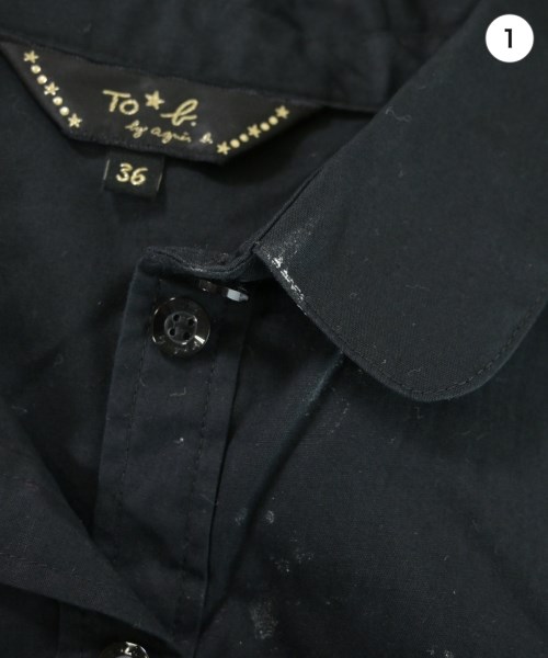 Agnes b.（アニエスベー）シャツワンピース 黒 サイズ:36(S位) レディース/2200650497078