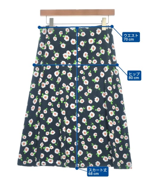 Agnes b.（アニエスベー）ひざ丈スカート 紺 サイズ:2(M位) レディース/2200646205120