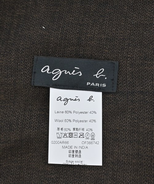 Agnes b.（アニエスベー）ストール 茶 サイズ:- レディース/2200651077019