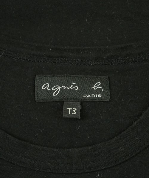 Agnes b.（アニエスベー）Tシャツ・カットソー 黒 サイズ:3(L位) レディース/2200704558144