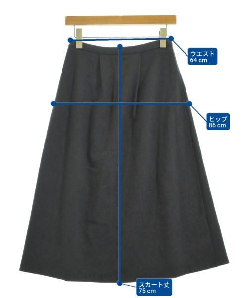 Agnes b.（アニエスベー）ロング・マキシ丈スカート グレー サイズ:1(S位) レディース/2200669589047