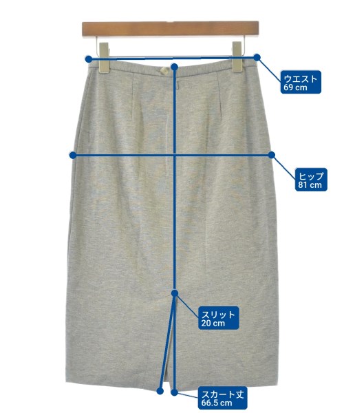 Agnes b.（アニエスベー）ひざ丈スカート グレー サイズ:1(S位) レディース/2200667906051