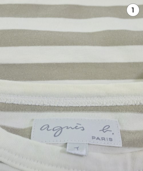 Agnes b.（アニエスベー）Tシャツ・カットソー 白 サイズ:1(S位) レディース/2200669536027