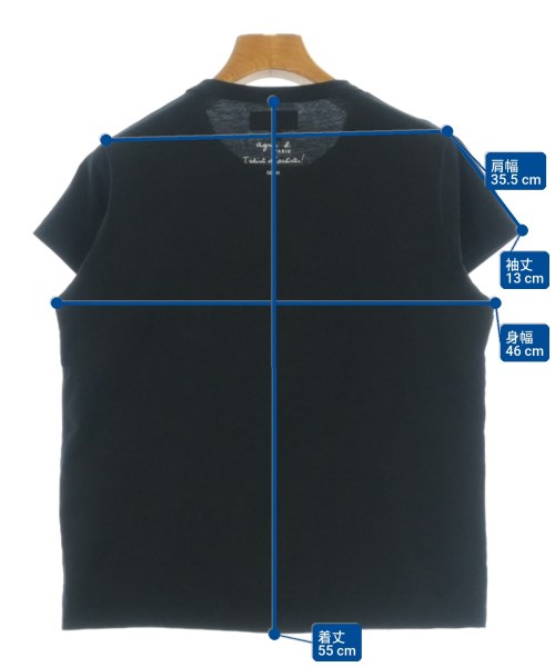 Agnes b.（アニエスベー）Tシャツ・カットソー 黒 サイズ:2(M位) レディース/2200721095035