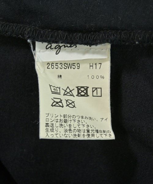 Agnes b.（アニエスベー）Tシャツ・カットソー 黒 サイズ:3(L位) レディース/2200722464052