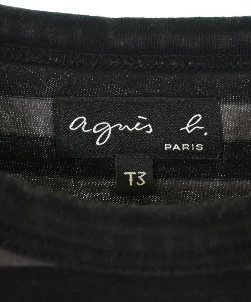 Agnes b.（アニエスベー）Tシャツ・カットソー 黒 サイズ:3(L位) レディース/2200684040066