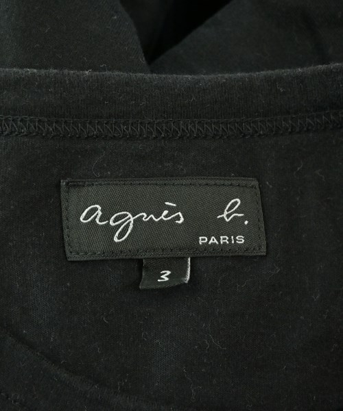Agnes b.（アニエスベー）Tシャツ・カットソー 黒 サイズ:3(L位) レディース/2200692311035