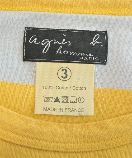 Agnes b. homme（アニエスベーオム）Tシャツ・カットソー 黄 サイズ:3(L位) メンズ/2200504207105