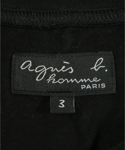 Agnes b. homme（アニエスベーオム）Tシャツ・カットソー 黒 サイズ:3(L位) メンズ/2200623641026