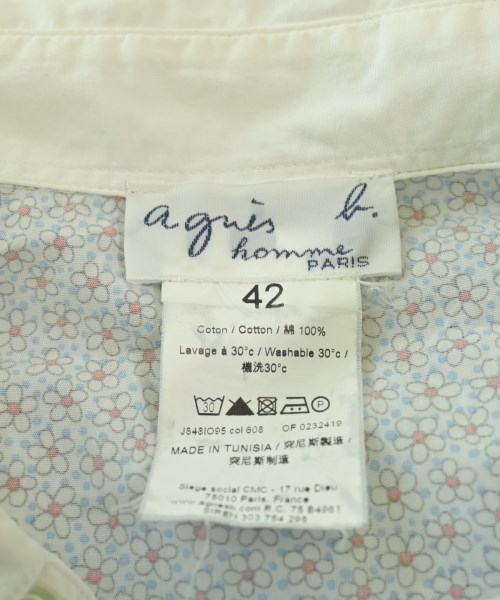 Agnes b. homme（アニエスベーオム）カジュアルシャツ 白 サイズ:42(M位) メンズ/2200643202061