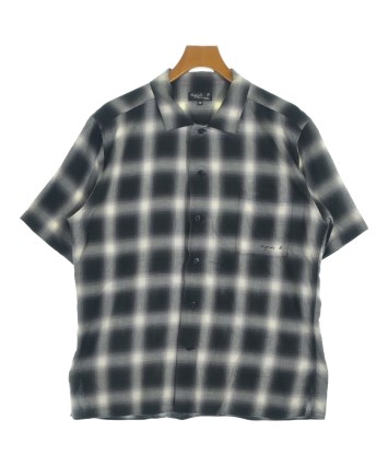 agnes b. homme 19SS オープンカラーシャツ-Black/38 Agnes b. homme（アニエスベーオム）カジュアルシャツ 黒 サイズ
