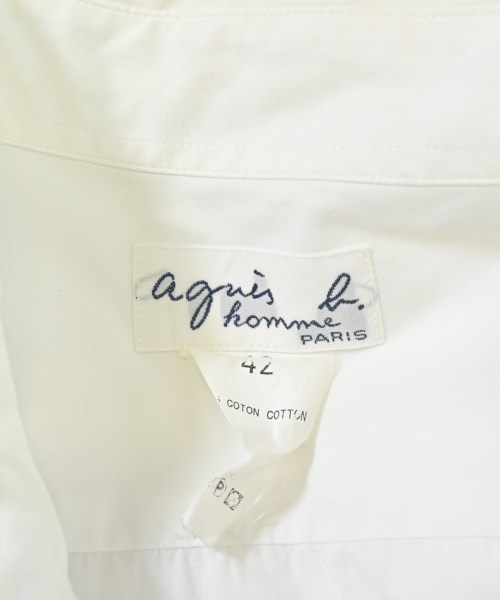 Agnes b. homme（アニエスベーオム）カジュアルシャツ 白 サイズ:42(L位) メンズ/2200614030167