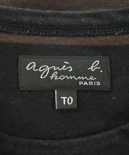 Agnes b. homme（アニエスベーオム）Tシャツ・カットソー 黒 サイズ:T0(XS位) メンズ/2200611657022