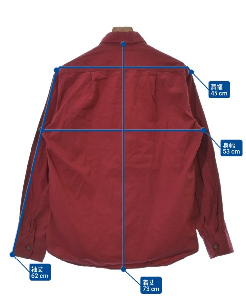 Agnes b. homme（アニエスベーオム）カジュアルシャツ 赤 サイズ:2(M位) メンズ/2200675507196