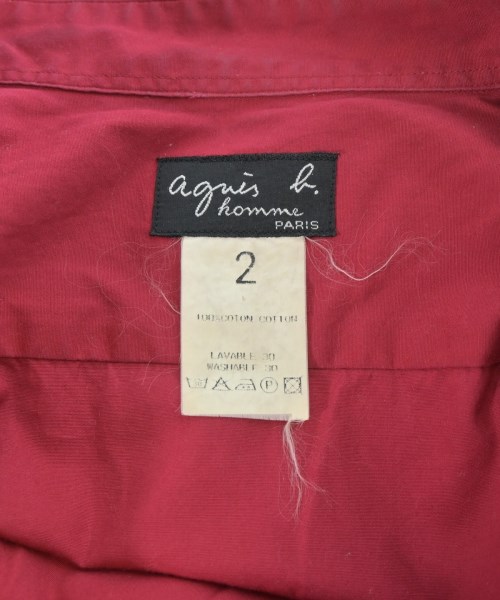 Agnes b. homme（アニエスベーオム）カジュアルシャツ 赤 サイズ:2(M位) メンズ/2200677763033