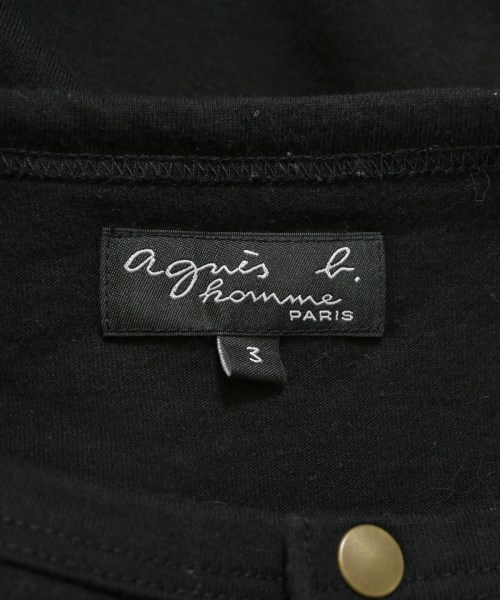 Agnes b. homme（アニエスベーオム）Tシャツ・カットソー 黒 サイズ:3(L位) メンズ/2200674097414