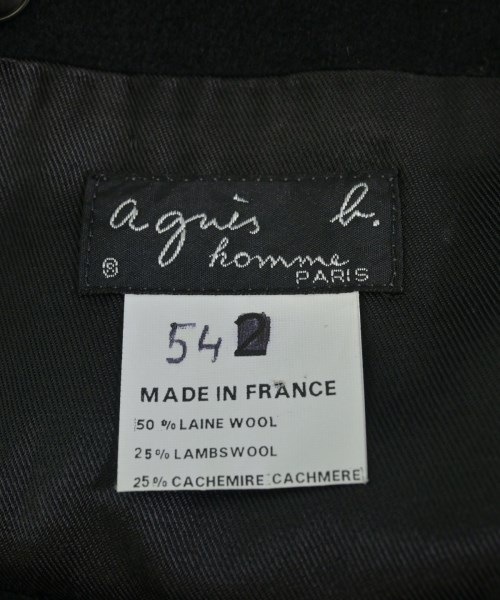 Agnes b. homme（アニエスベーオム）チェスターコート 黒 サイズ:54(XXL位) メンズ/2200695531089