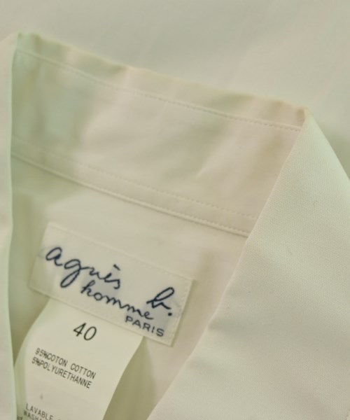 Agnes b. homme（アニエスベーオム）カジュアルシャツ 白 サイズ:40(L位) メンズ/2200654208212