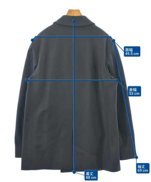 Agnes b. homme（アニエスベーオム）ピーコート 黒 サイズ:S6(L位) メンズ/2200651405034