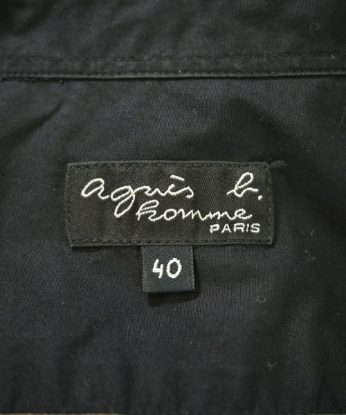 Agnes b. homme（アニエスベーオム）カジュアルシャツ 黒 サイズ:40(S位) メンズ/2200713459081