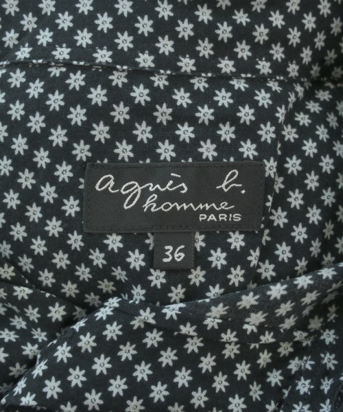 Agnes b. homme（アニエスベーオム）カジュアルシャツ 黒 サイズ:36(XS位) メンズ/2200627502040