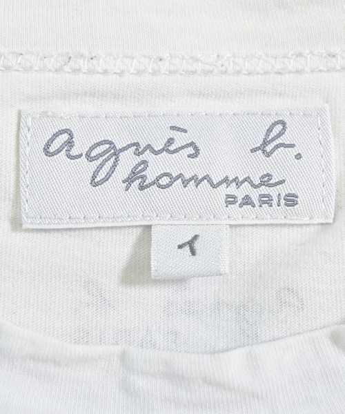 Agnes b. homme（アニエスベーオム）Tシャツ・カットソー 白 サイズ:1(S位) メンズ/2200649601073