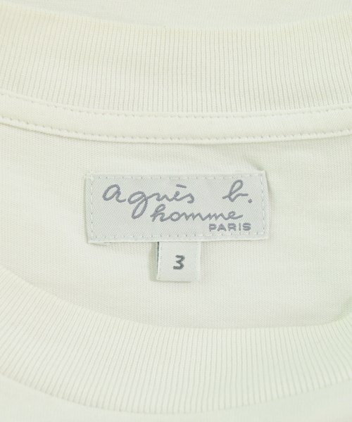 Agnes b. homme（アニエスベーオム）Tシャツ・カットソー 白 サイズ:3(L位) メンズ/2200710010438