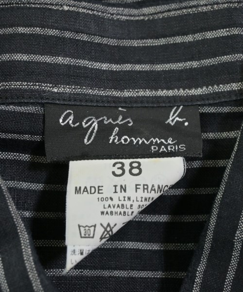 Agnes b. homme（アニエスベーオム）カジュアルシャツ 黒 サイズ:38(S位) メンズ/2200671440022