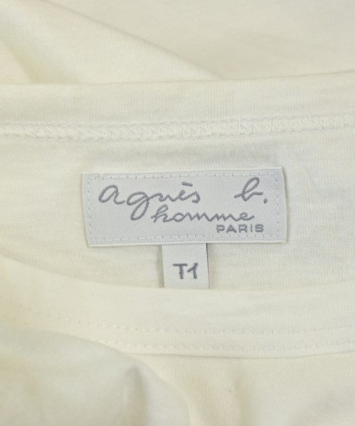 Agnes b. homme（アニエスベーオム）Tシャツ・カットソー 白 サイズ:T1(S位) メンズ/2200727050106