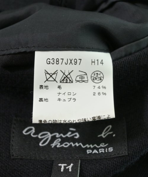 Agnes b. homme（アニエスベーオム）ジャケット 黒 サイズ:1(S位) メンズ/2200683911237