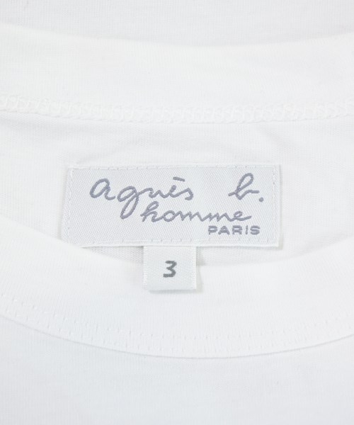 Agnes b. homme（アニエスベーオム）Tシャツ・カットソー 白 サイズ:3(L位) メンズ/2200687388110