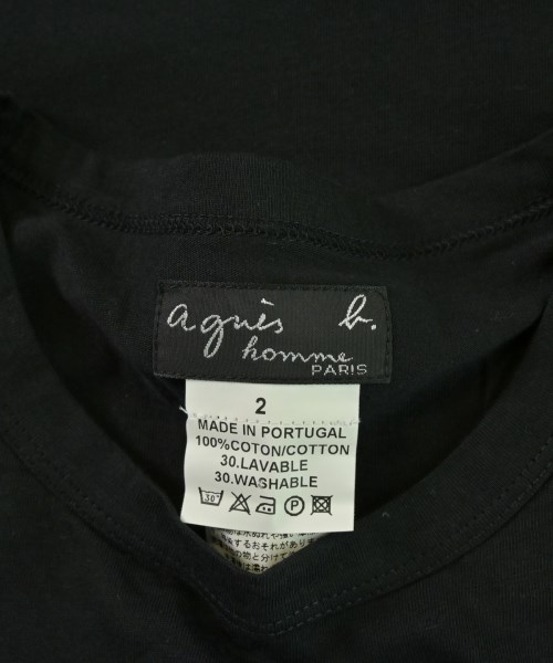 Agnes b. homme（アニエスベーオム）Tシャツ・カットソー 黒 サイズ:2(M位) メンズ/2200686275343