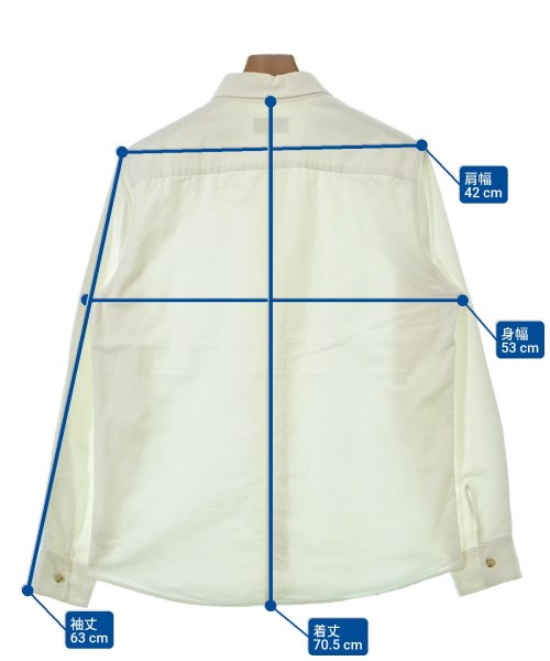 A.P.C.（アーペーセー）カジュアルシャツ 白 サイズ:L メンズ/2200637749046