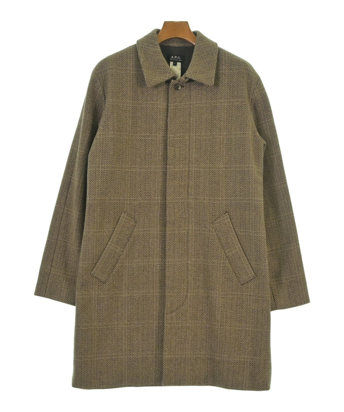 A.P.C ベージュ ジップアップコート　サイズ２ A.P.C.（アーペーセー）ステンカラーコート ベージュ サイズ:S メンズ