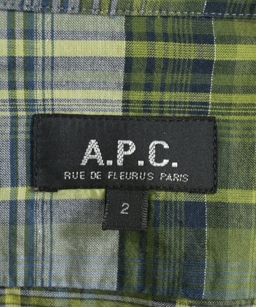 A.P.C.（アーペーセー）カジュアルシャツ 緑 サイズ:2(M位) メンズ/2200567832047